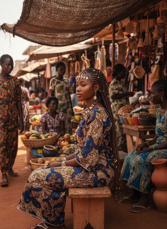 Side Swept Fulani Braids