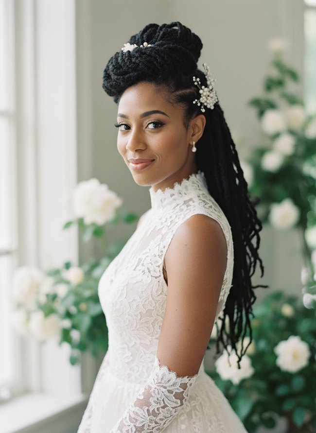 Sculpted Locs Pompadour