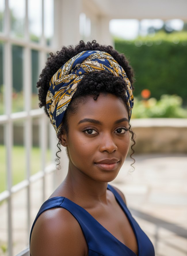 Wrapped Scarf Updo