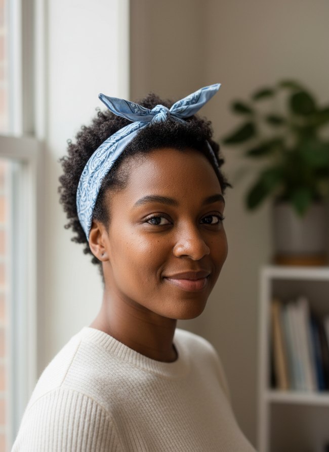 Bandana Pinned Curls