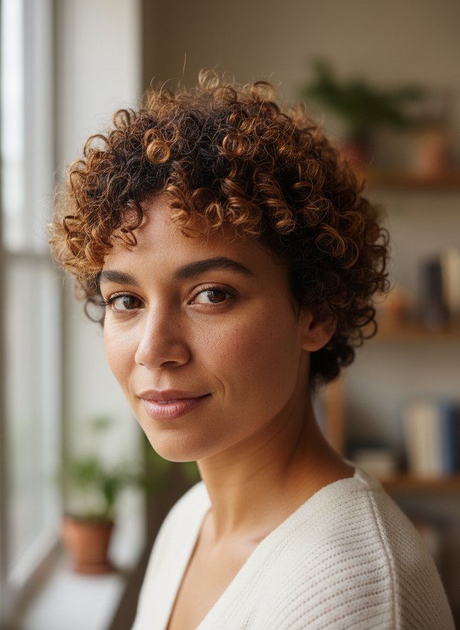 Curly Pixie Cut