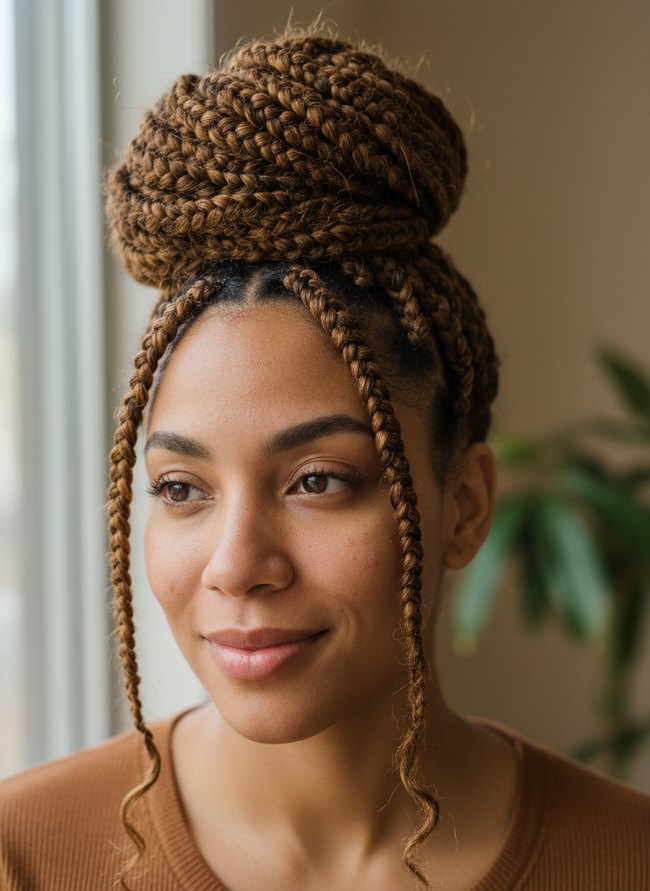 Messy Top Knot Twist