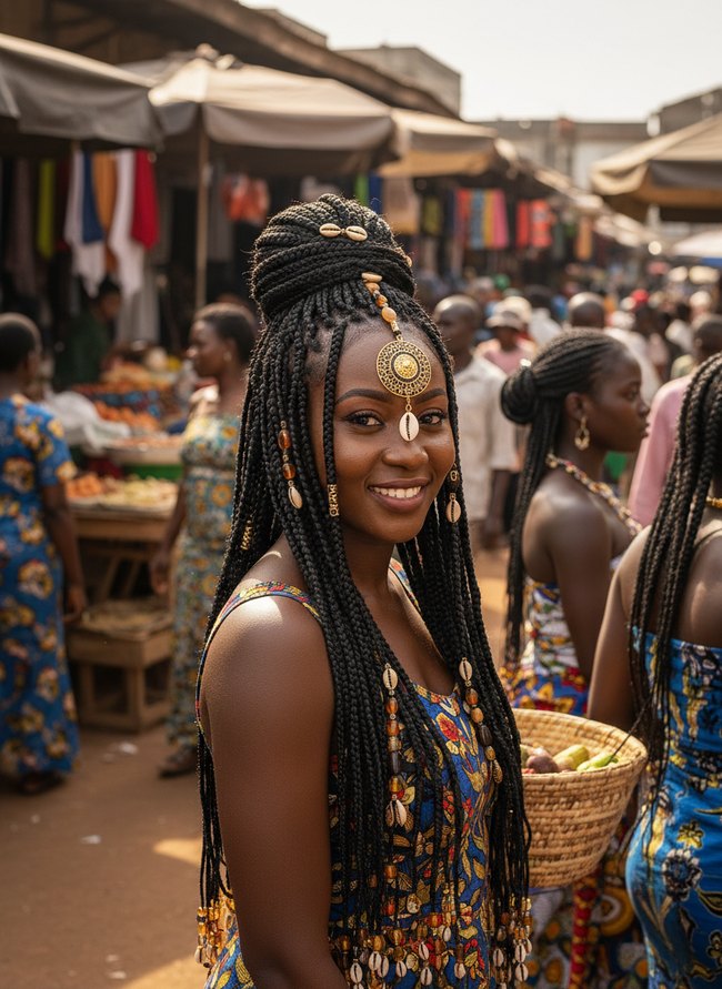Half-Up Beaded Fulani