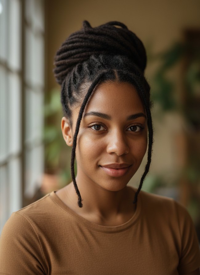 Neat Loc Updo