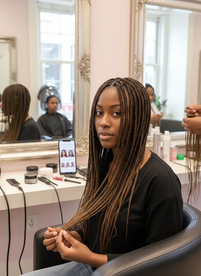 Blunt Cut Knotless Braids