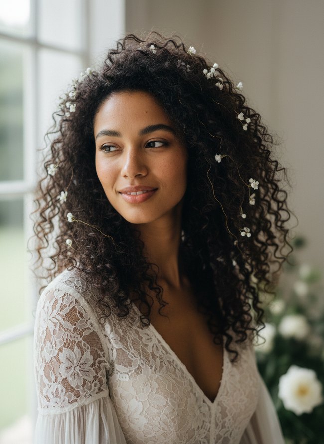 Loose Afro Bridal Flow