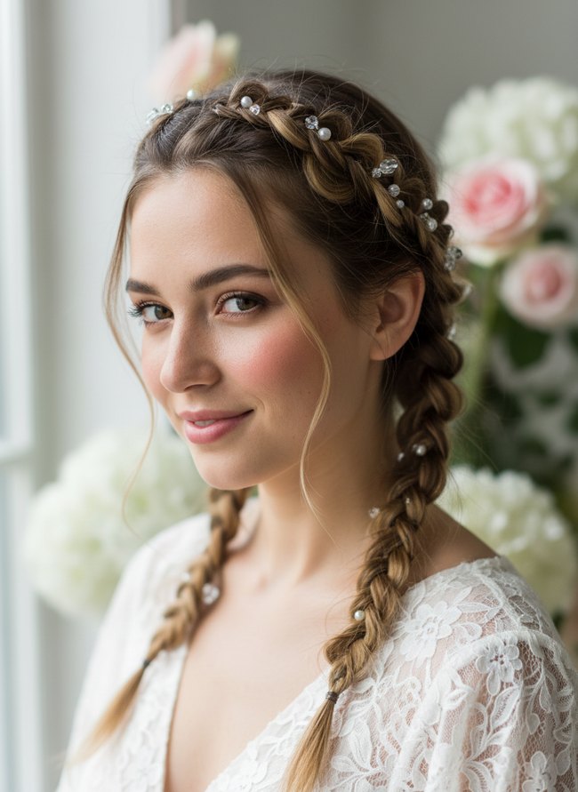 Crystal Accent Braids