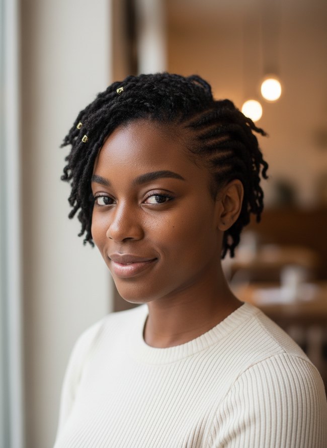Braided Detail Loc Pixie