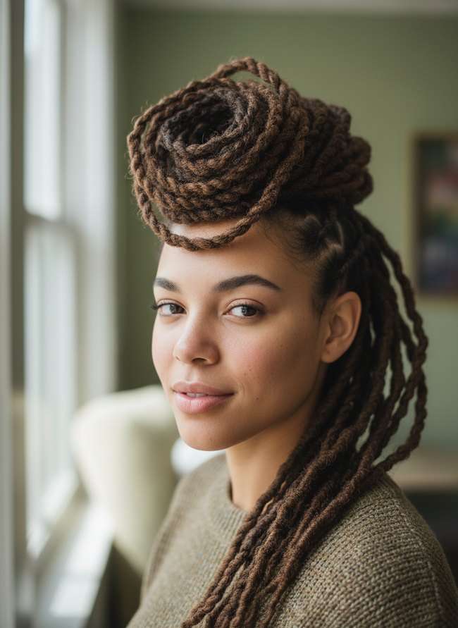Twisted Mohawk Locs