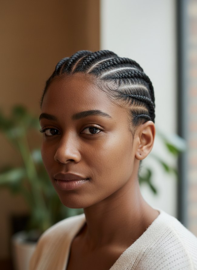 Zigzag Cornrow Style