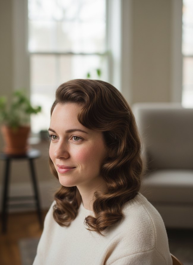 Pin-Curled Retro Wave
