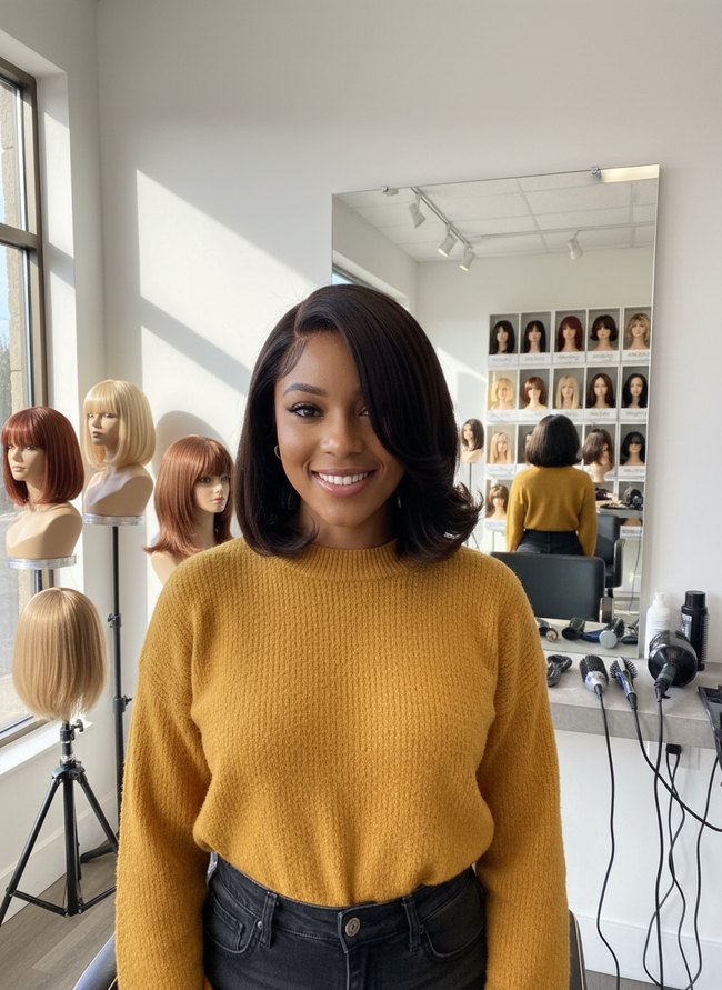 Deep Side Part Bob