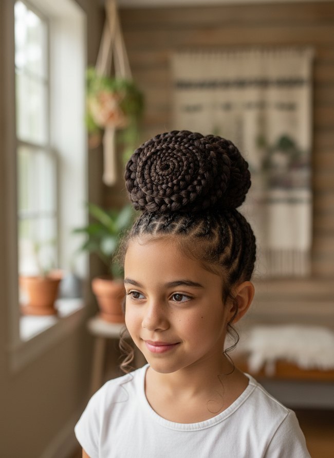 Spiral Braided Top Knot