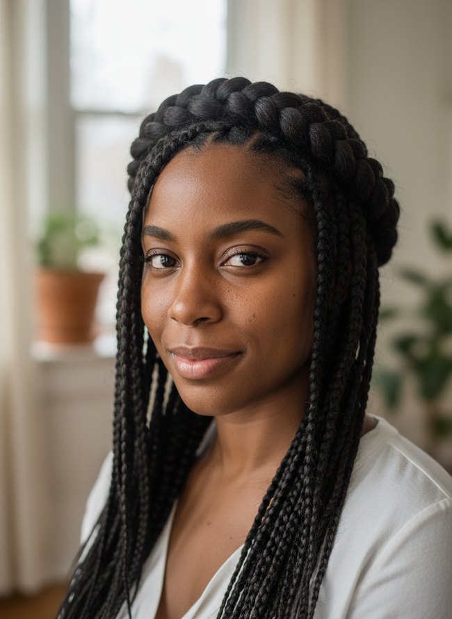 Twisted Half Crown Braid