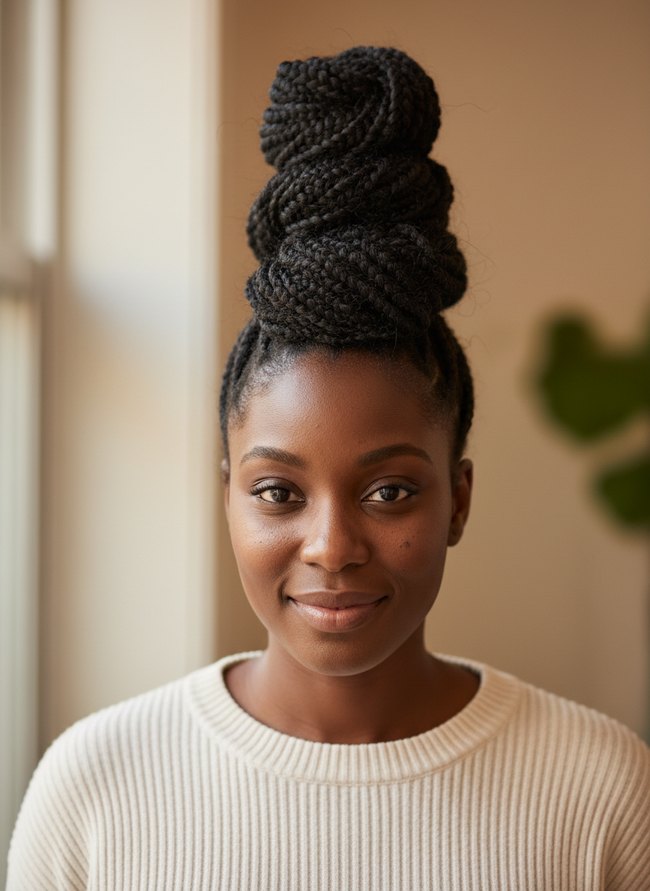 Stacked Top Knot Twists