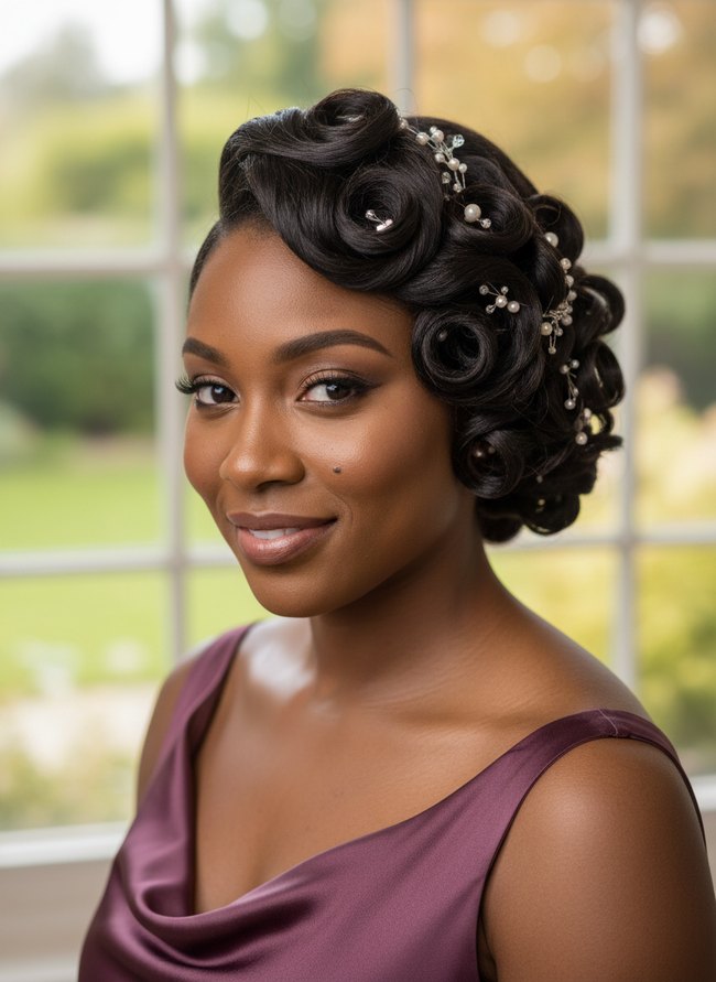 Artistic Pinned Curls