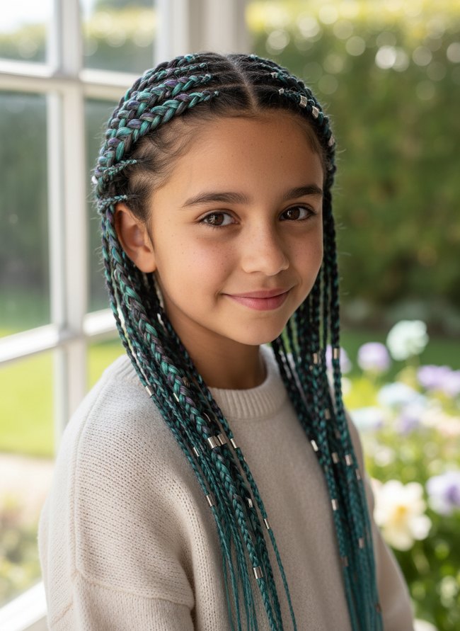 Mermaid Scale Braids Cuffed
