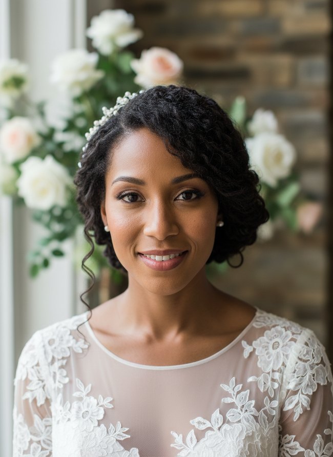 Side Swept Loc Curls