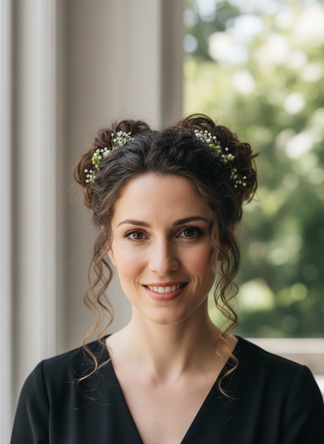 Double Bun Bridal Style