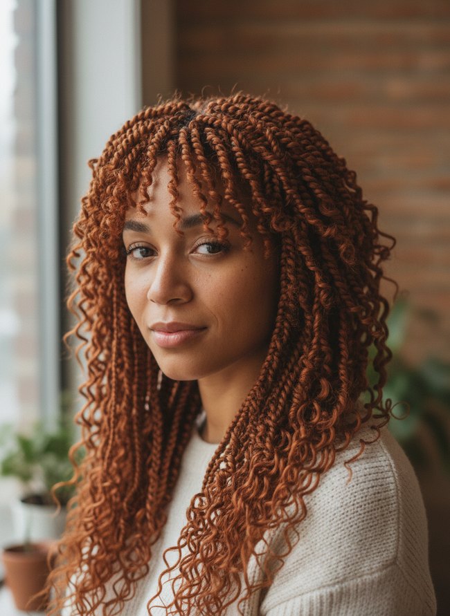 Copper Hued Twisted Shag