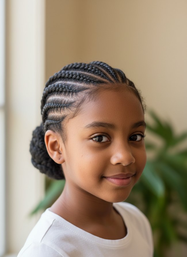 Swirl Pattern Cornrow Braids